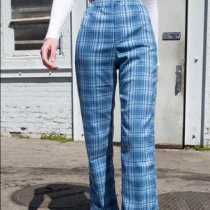 John Galt Tilden Blue Plaid pants